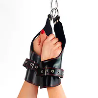 Поручі для підвісу Art of Sex – Fetish Hand Cuffs For Suspension, натуральна шкіра - Master
