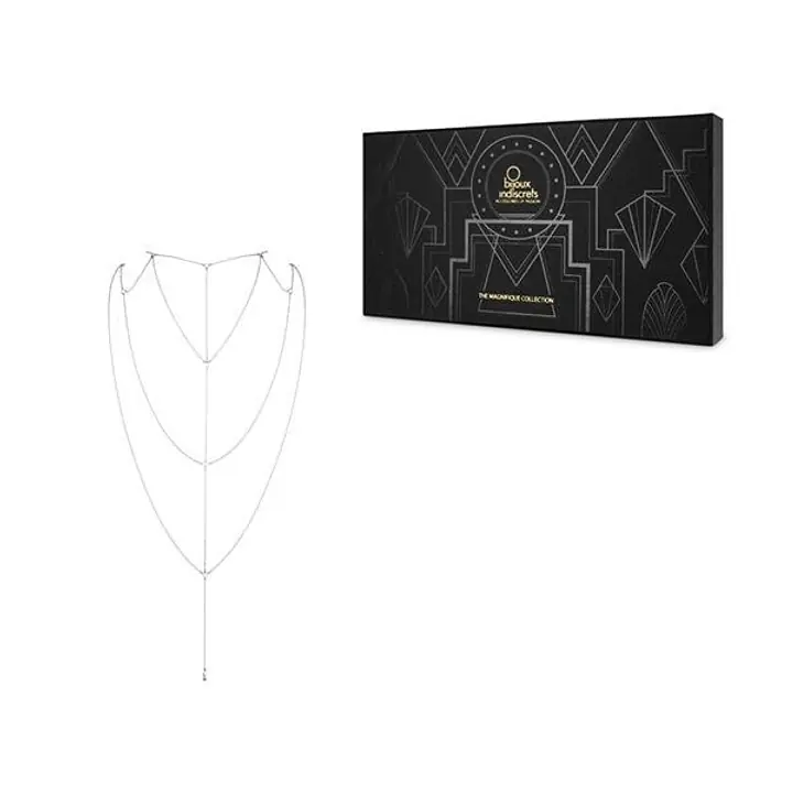 Ланцюжок для спини Bijoux Indiscrets Magnifique Back and Cleavage Chain - Silver, прикраса для тіла - Master