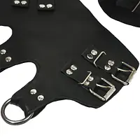 Поножі-манжети для підвісу за ноги Art of Sex – Leg Cuffs For Suspension, чорні, натуральна шкіра - Master
