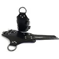 Манжети для підвісу за руки Art of Sex – Kinky Hand Cuffs For Suspension, чорні, натуральна шкіра - Master