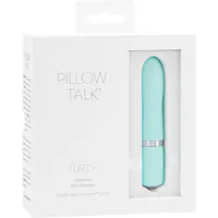 Розкішний вібратор PILLOW TALK - Flirty Teal з кристалом Сваровські, гнучка голівка - Master