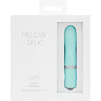 Розкішний вібратор PILLOW TALK - Flirty Teal з кристалом Сваровські, гнучка голівка - Master