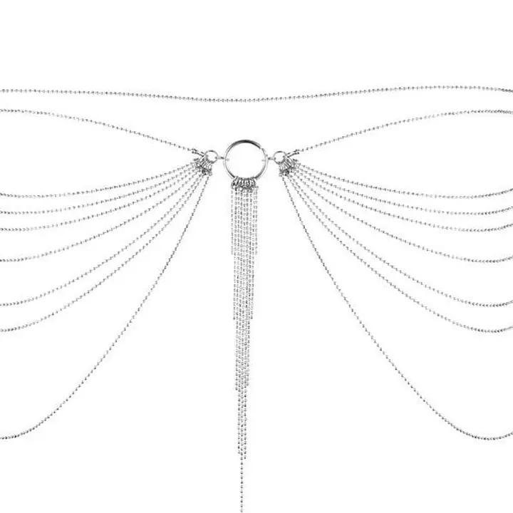 Ланцюжок трусики або ліф Bijoux Indiscrets Magnifique Waist Chain - silver, прикраса на тіло - Master