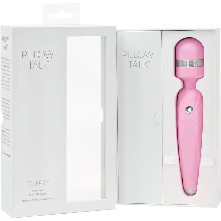 Розкішний вібромасажер PILLOW TALK - Cheeky Pink з кристалом Swarovsky, плавне підвищення потужності - Master