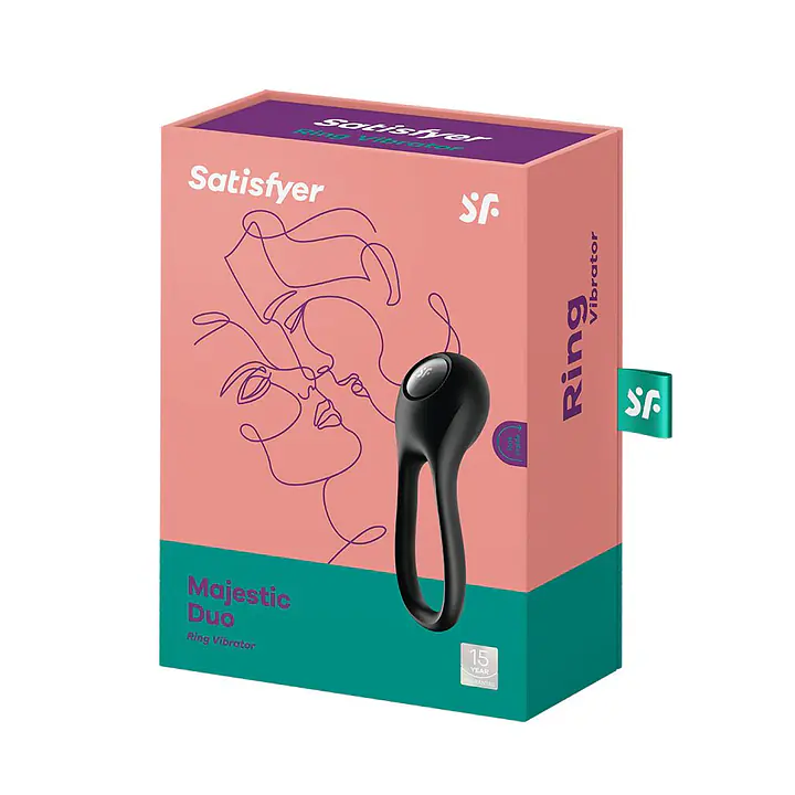 Ерекційне кільце з вібрацією Satisfyer Majestic Duo для члена та мошонки - Master