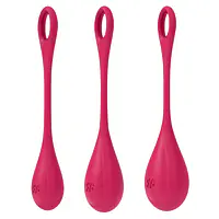 Набір йоні намистин Satisfyer Yoni Power 1 Red, діаметр 2-2,5-3см, вага 22-46-74гр - Master