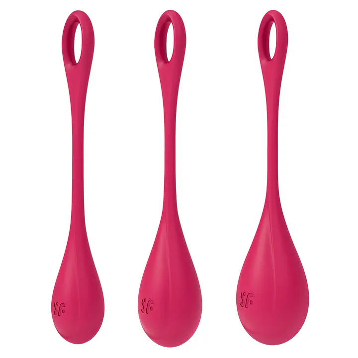 Набір йоні намистин Satisfyer Yoni Power 1 Red, діаметр 2-2,5-3см, вага 22-46-74гр - Master