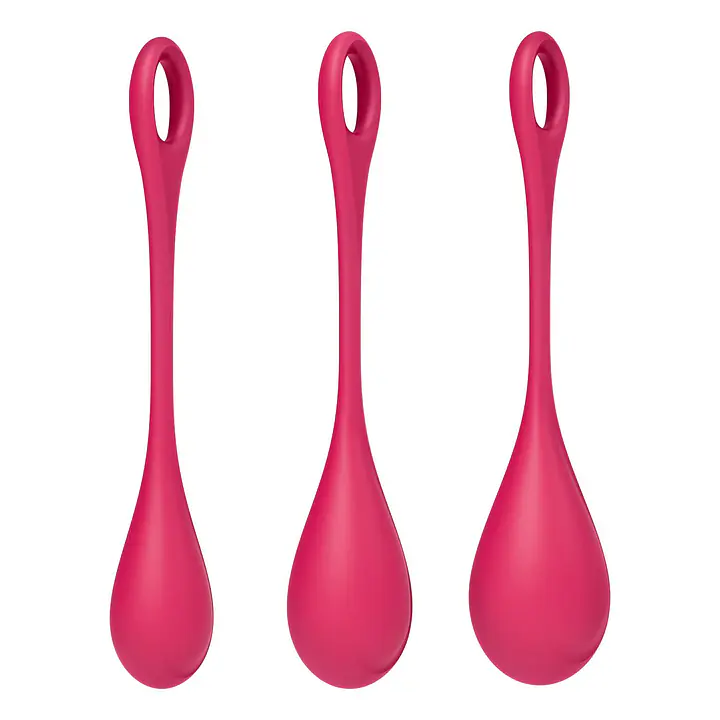 Набір йоні намистин Satisfyer Yoni Power 1 Red, діаметр 2-2,5-3см, вага 22-46-74гр - Master