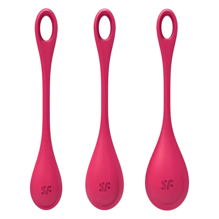 Набір йоні намистин Satisfyer Yoni Power 1 Red, діаметр 2-2,5-3см, вага 22-46-74гр - Master