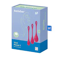 Набір йоні намистин Satisfyer Yoni Power 1 Red, діаметр 2-2,5-3см, вага 22-46-74гр - Master
