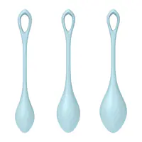 Набір йоні намистин Satisfyer Yoni Power 2 Light Blue, диаметр 2-2,5-3см, вес 22-44-73гр - Master