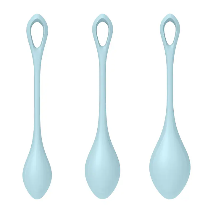Набір йоні намистин Satisfyer Yoni Power 2 Light Blue, диаметр 2-2,5-3см, вес 22-44-73гр - Master