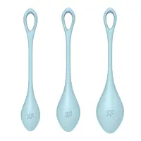Набір йоні намистин Satisfyer Yoni Power 2 Light Blue, диаметр 2-2,5-3см, вес 22-44-73гр - Master