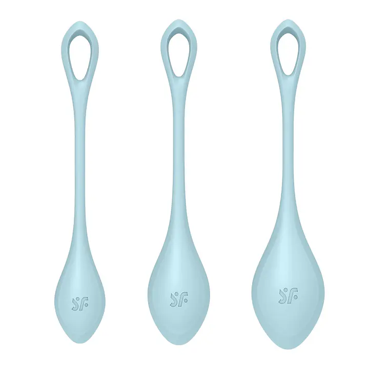 Набір йоні намистин Satisfyer Yoni Power 2 Light Blue, диаметр 2-2,5-3см, вес 22-44-73гр - Master