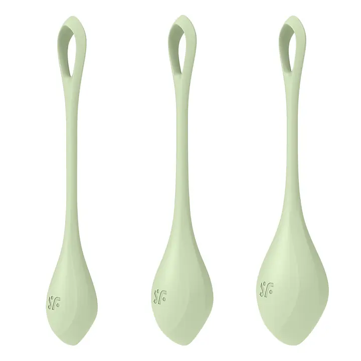 Набір йоні намистин Satisfyer Yoni Power 2 Light Green, диаметр 2-2,5-3см, вес 22-44-73гр - Master