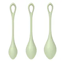 Набір йоні намистин Satisfyer Yoni Power 2 Light Green, диаметр 2-2,5-3см, вес 22-44-73гр - Master