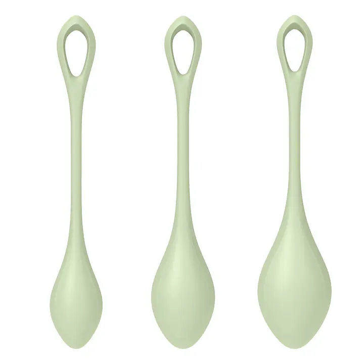 Набір йоні намистин Satisfyer Yoni Power 2 Light Green, диаметр 2-2,5-3см, вес 22-44-73гр - Master