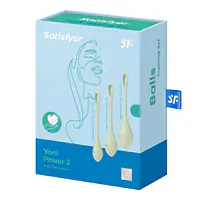 Набір йоні намистин Satisfyer Yoni Power 2 Light Green, диаметр 2-2,5-3см, вес 22-44-73гр - Master