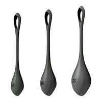 Набір йоні намистин Satisfyer Yoni Power 2 Black, діаметр 2-2,5-3см, маса 22-44-73 г - Master
