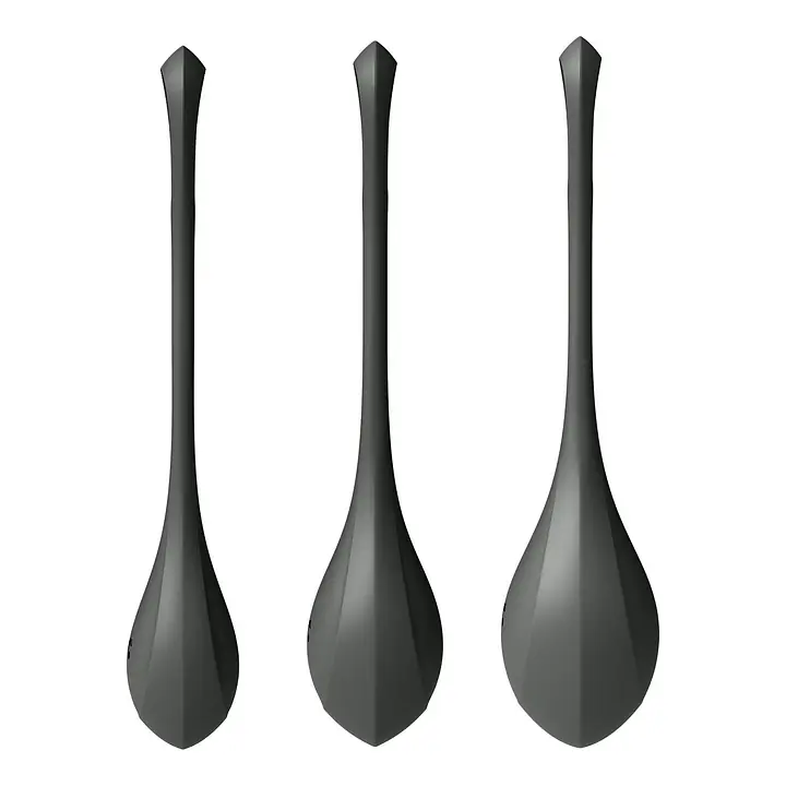 Набір йоні намистин Satisfyer Yoni Power 2 Black, діаметр 2-2,5-3см, маса 22-44-73 г - Master