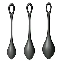 Набір йоні намистин Satisfyer Yoni Power 2 Black, діаметр 2-2,5-3см, маса 22-44-73 г - Master