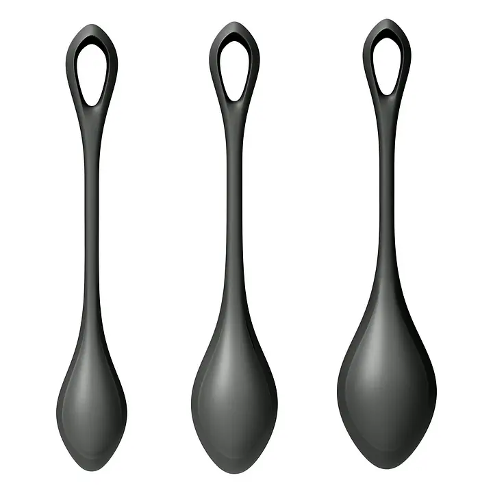 Набір йоні намистин Satisfyer Yoni Power 2 Black, діаметр 2-2,5-3см, маса 22-44-73 г - Master