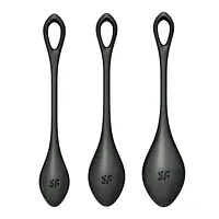 Набір йоні намистин Satisfyer Yoni Power 2 Black, діаметр 2-2,5-3см, маса 22-44-73 г - Master