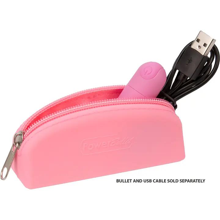 Сумка для зберігання секс-іграшок PowerBullet - Silicone Storage Zippered Bag Pink - Master
