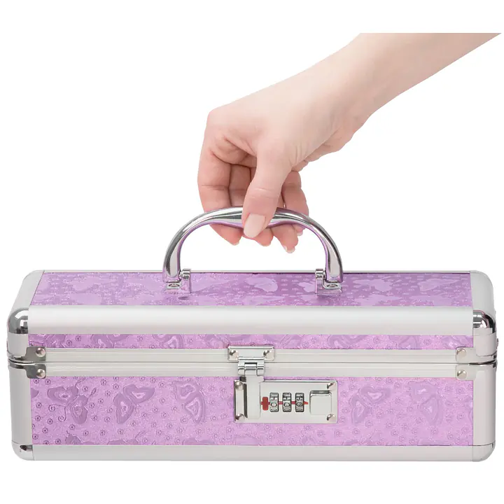 Кейс для зберігання секс-іграшок BMS Factory - The Toy Chest Lokable Vibrator Case Purple з кодовим - Master