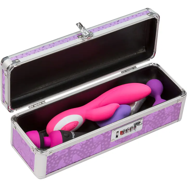 Кейс для зберігання секс-іграшок BMS Factory - The Toy Chest Lokable Vibrator Case Purple з кодовим - Master