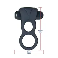 Подвійне ерекційне кільце з вібрацією Lux Active-Triad - Vibrating Dual Cock Ring, пульт ДК - Master