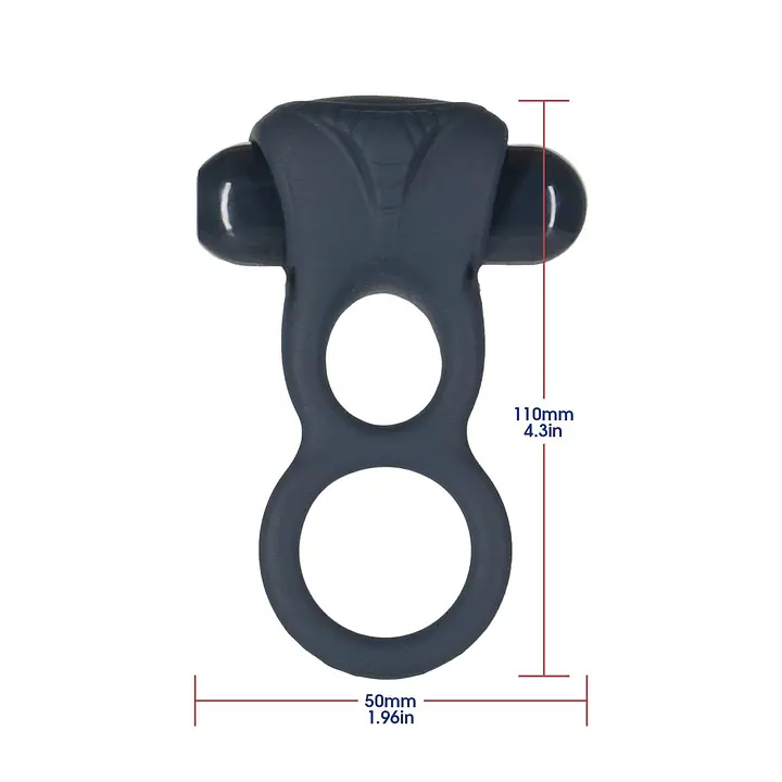 Подвійне ерекційне кільце з вібрацією Lux Active-Triad - Vibrating Dual Cock Ring, пульт ДК - Master