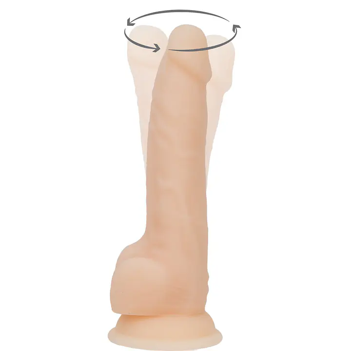 Фалоімітатор з вібрацією та ротацією Naked ADDICTION James 8″ Rotating&Vibrating Dong,пульт ДК - Master