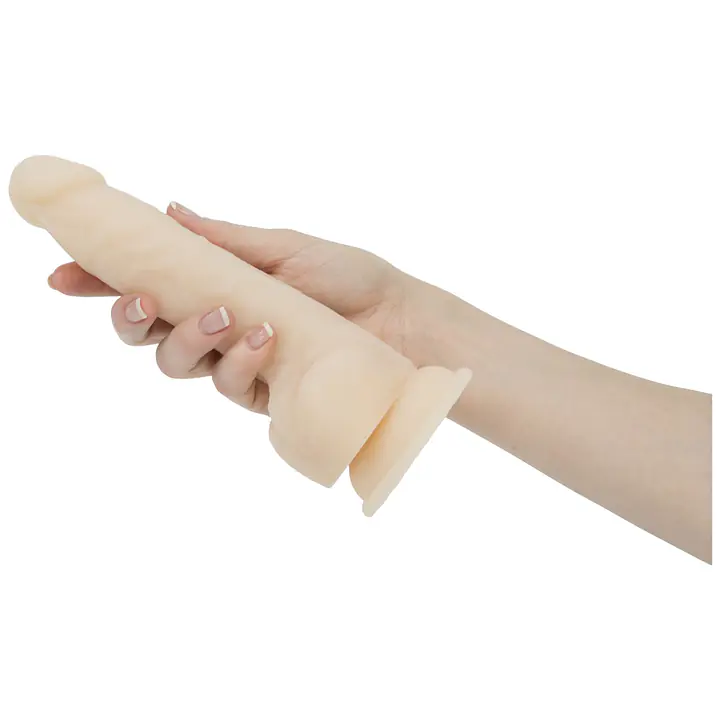 Фалоімітатор з пульсацією Naked ADDICTION Dominic 9″ Vanilla, пульт ДК, діаметр 4,2 см - Master