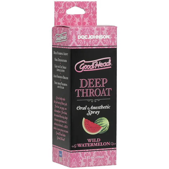Розпродаж!!! Спрей для мінету Doc Johnson GoodHead DeepThroat Spray - Watermelon 59 мл (термін 09.2025) - Master