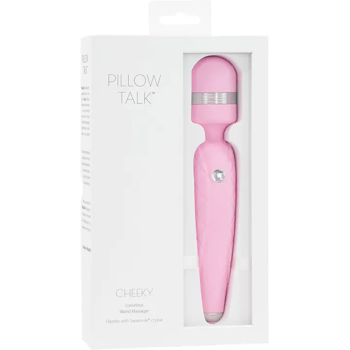 Розкішний вібромасажер PILLOW TALK - Cheeky Pink з кристалом Swarovsky, плавне підвищення потужності - Master