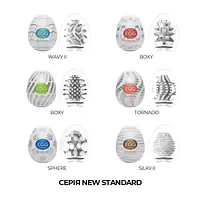Мастурбатор-яйце Tenga Egg Wavy II з подвійним хвилястим рельєфом - Master