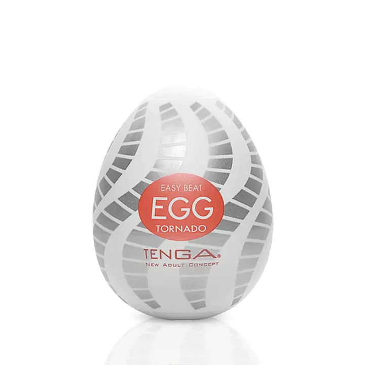 Мастурбатор-яйце Tenga Egg Tornado зі спірально-геометричним рельєфом - Master