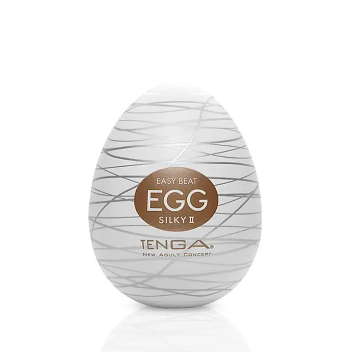Мастурбатор-яйце Tenga Egg Silky II з рельєфом у вигляді павутини - Master