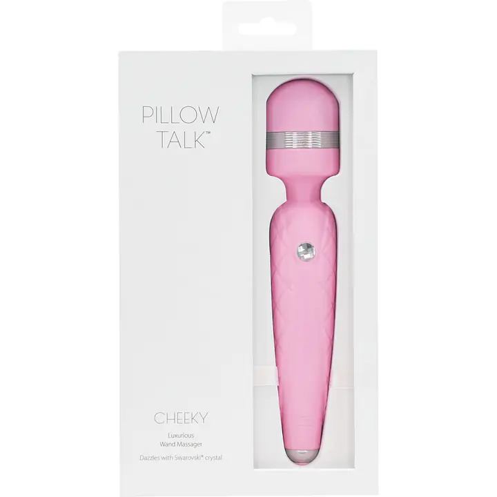 Розкішний вібромасажер PILLOW TALK - Cheeky Pink з кристалом Swarovsky, плавне підвищення потужності - Master