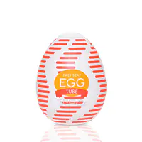 Мастурбатор-яйце Tenga Egg Tube, рельєф з поздовжніми лініями - Master