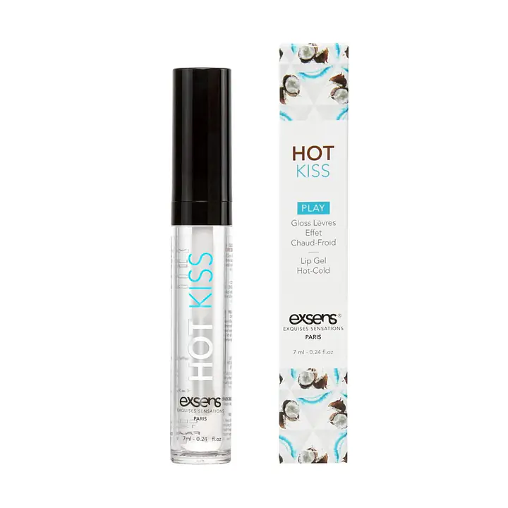 Стимулювальний блиск для губ EXSENS Coconut Hot Kiss 7 мл, зігріває та охолоджує - Master
