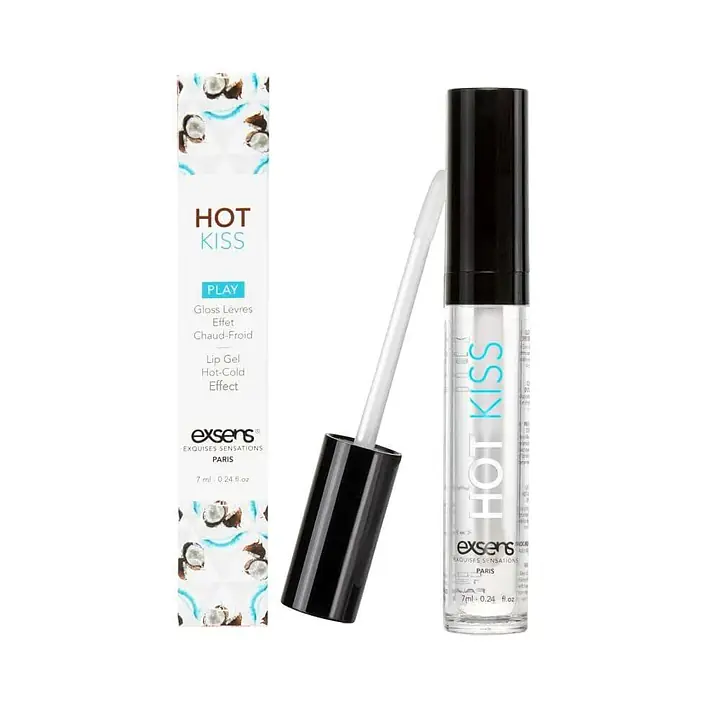 Стимулювальний блиск для губ EXSENS Coconut Hot Kiss 7 мл, зігріває та охолоджує - Master