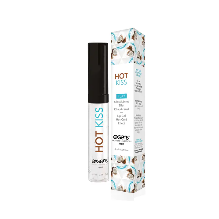 Стимулювальний блиск для губ EXSENS Coconut Hot Kiss 7 мл, зігріває та охолоджує - Master