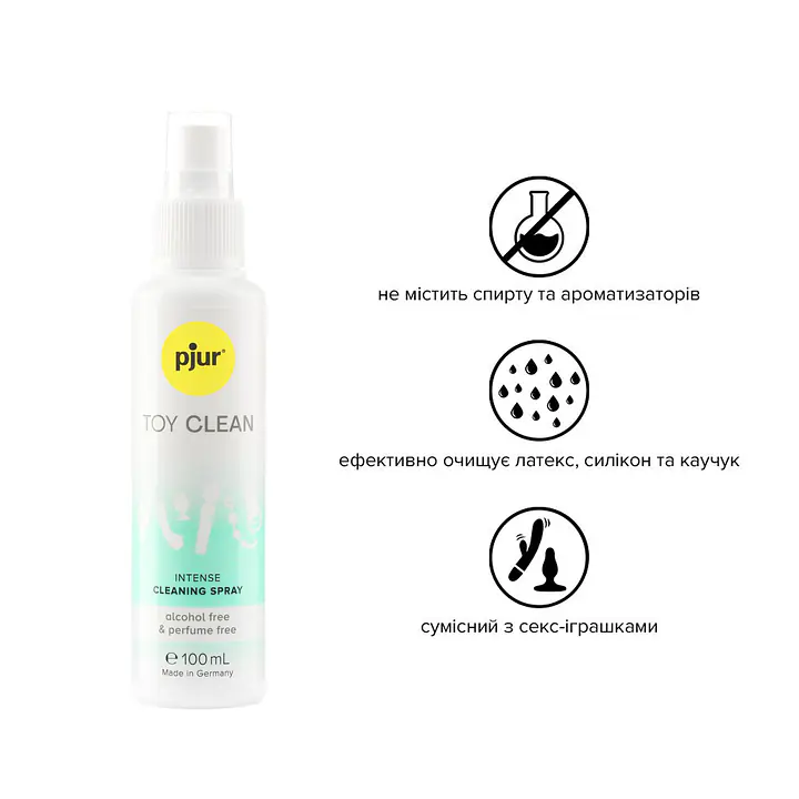 Антибактеріальний спрей для секс-іграшок pjur Toy Clean 100 мл без спирту, делікатний - Master