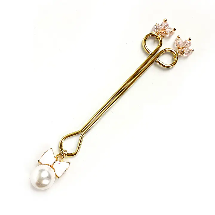 Затискач для клітора Art of Sex - Clit Clamp Bow Pearl - Master