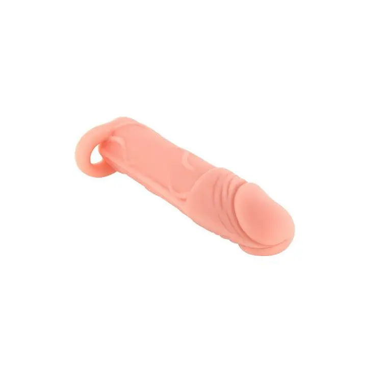 Насадка на член Real Body — Real Extender HUGY з відкритою головкою та кільцем для мошонки - Master