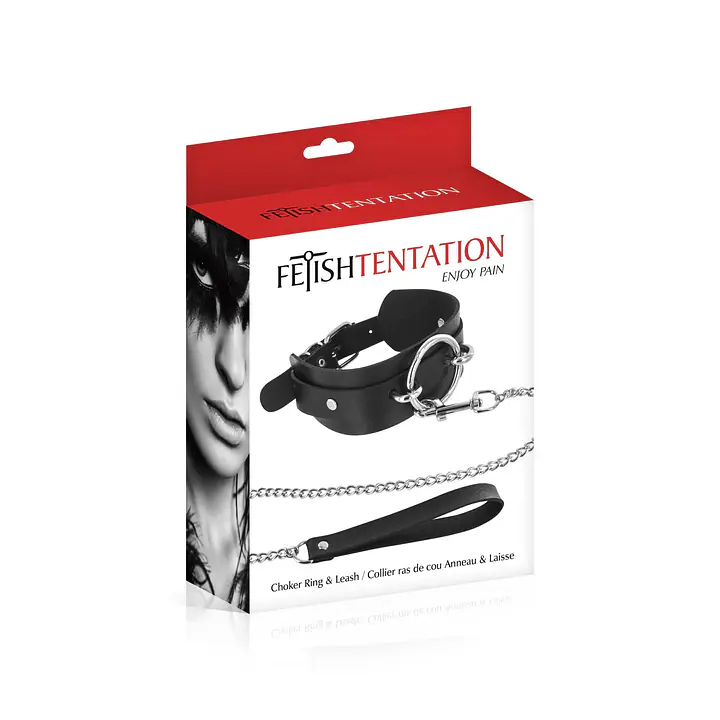 Нашийник з повідцем Fetish Tentation Ring and Leash - Master