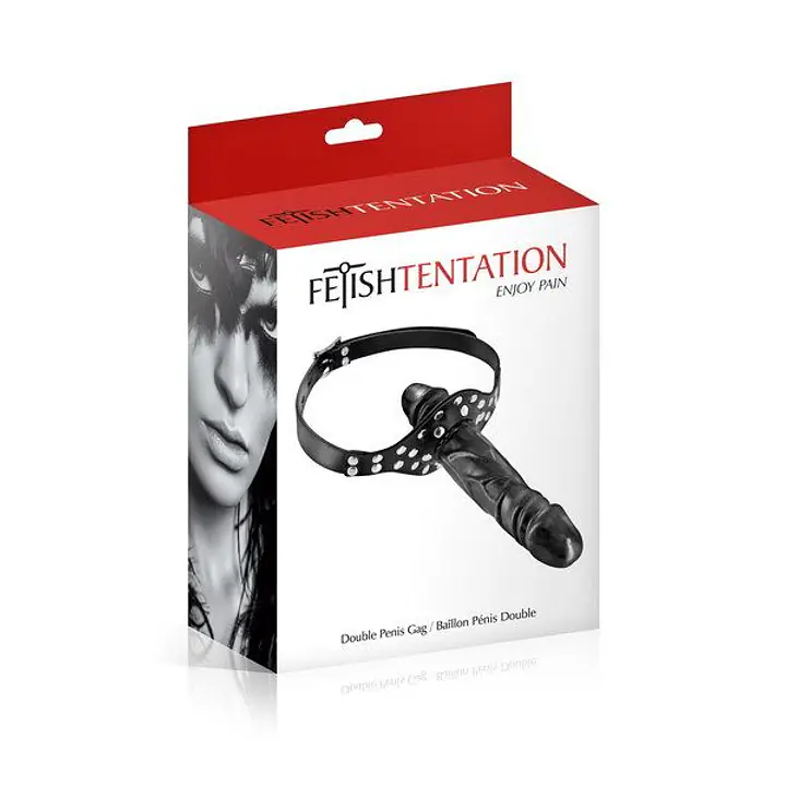 Кляп з подвійним фалоімітатором Fetish Tentation Double Penis Gag - Master