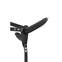 Подвійний страпон з вібрацією Fetish Tentation Vibrating Strap-On with Double Dildo Black - Master